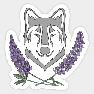 Lupine Wolf Design Sticker